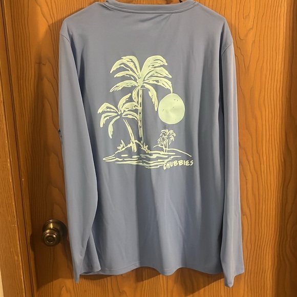 Chubbies Blue Men’s Sun Crew Swim Rashgaurd Large - Picture 10 of 12